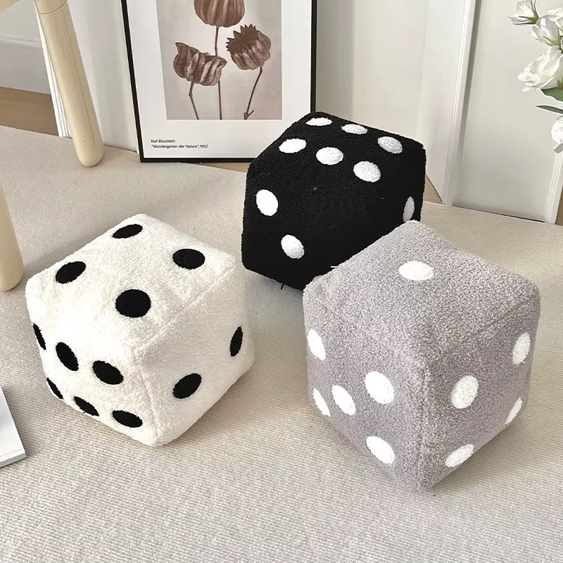 20Cm Ins Creative Simple Home Decoration Pillow Fun Simulation Dice Plush Toy Sofa Cushion Floor Mat